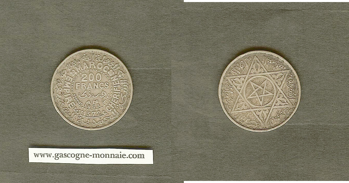 Morocco 200 francs 1953 EF